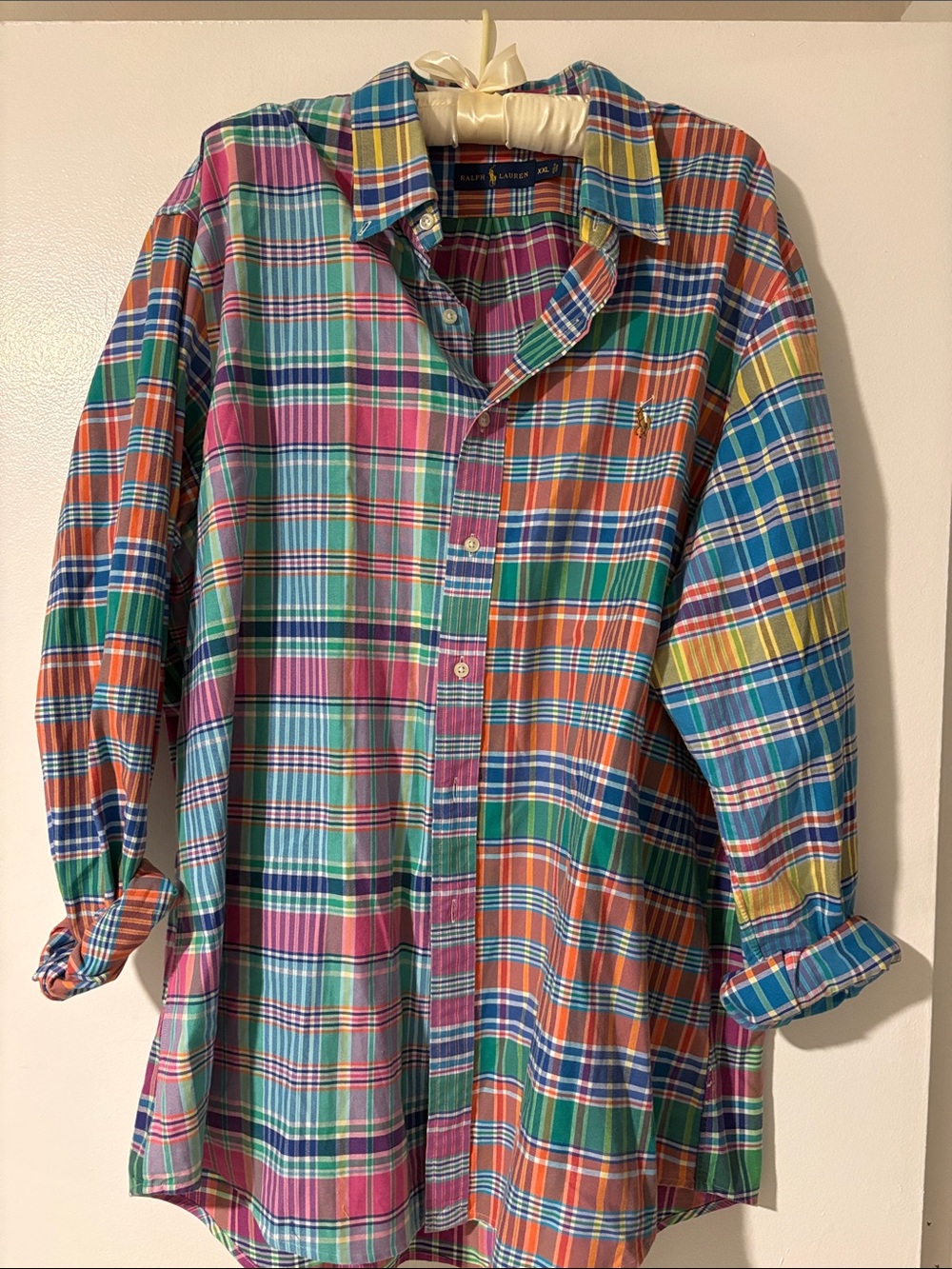 Ralph Lauren Multicolor Plaid Cotton Button-Down Shirt-xxl-